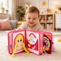 Książeczka Edukacyjna Sensoryczna Filcowa 3D Księżniczki Różowa