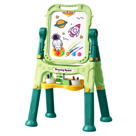 Tablica Dwustronna Magnetyczna Kredowa Suchościeralna Magnesy Kredy 48 el.