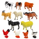 Zestaw Figurki Zwierzęta Gospodarskie Domowe Farma 12 szt.