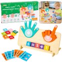 Drewniana Układanka Matematyczna Nauka Liczenia na Palcach Działania Karty