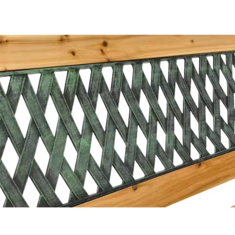 Ławka Ogrodowa Drewniana Metalowa Ławeczka Parkowa Ogrodowa z oparciem