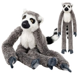 Pluszowa Maskotka Przytulanka Lemur Z Rzepami Do Zawieszenia Szary 35cm