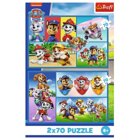 Puzzle - 2x70 - Psi Patrol rządzi - Trefl 34441