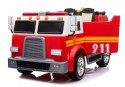 Wóz Strażacki na Akumulator Czerwony Dla Dzieci Pilot LL911