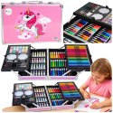 Zestaw Artystyczny Plastyczny Jednorożec Walizka Różowa 150 el.