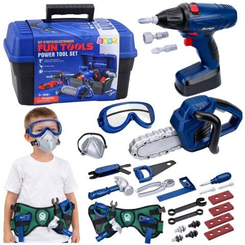 Zestaw Małego Majsterkowicza Skrzynka Narzędzia Wkrętarka 30 el.