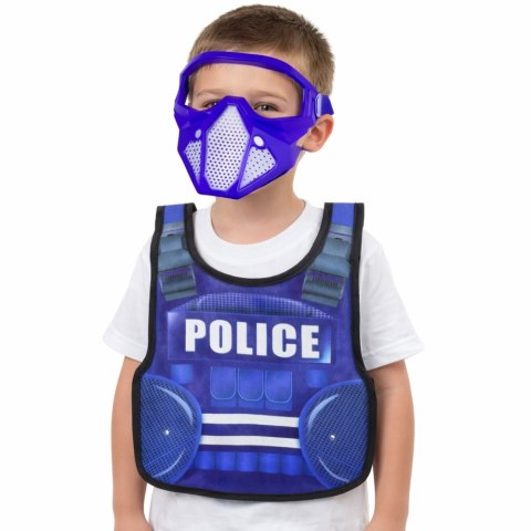 Zestaw Policyjny Kamizelka Karabin Maska Krótkofalówka Akcesoria