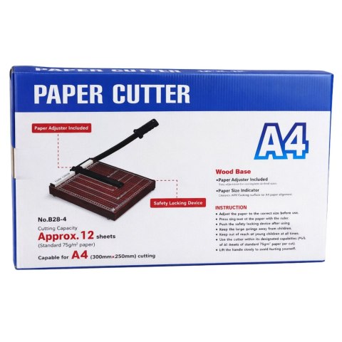 Gilotyna Do Papieru A4 Trymer Do Cięcia Papieru Metalowa Biurowa Czarna