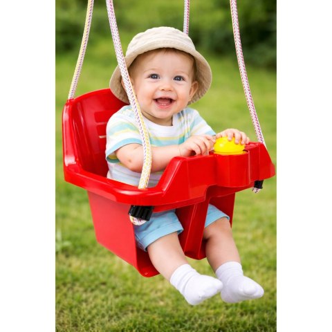 Huśtawka Kubełkowa Czerwona Dla Dzieci 5237