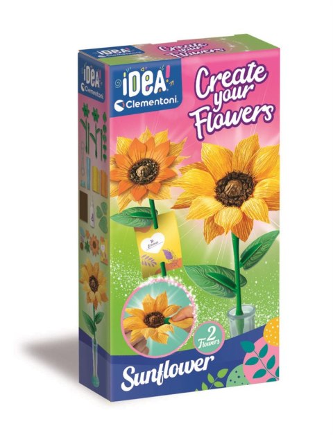 Idea Art Zestaw Kreatywny Mini Fabryka Kwiatów Słonecznik Clementoni 18347
