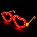 Okulary Fluorescencyjne Serca Świecące W Ciemności Stick Neon Czerwone