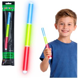 Pałka Trzykolorowa Fluorescencyjna Świeciąca W Ciemności Neon Stick 31,5 cm