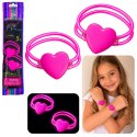 Podwójne Bransoletki Opaski z Sercem Fluorescencyjne Stick Neon Świecące