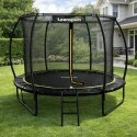 Trampolina Ogrodowa LEAN Z Siatką Wewnętrzną Czarno-Zielona 183CM 6FT