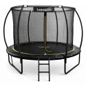 Trampolina Ogrodowa LEAN Z Siatką Wewnętrzną Czarno-Zielona 252CM 8FT