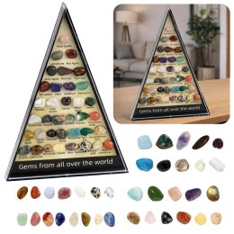 Zestaw Naukowy Edukacyjny Kolekcja Kamieni Naturalnych Minerały 36 szt.