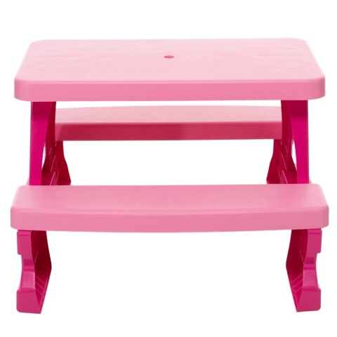 Zestaw Stolik Ogrodowy z Ławeczkami Dla Dzieci Dorex Różowy 5067