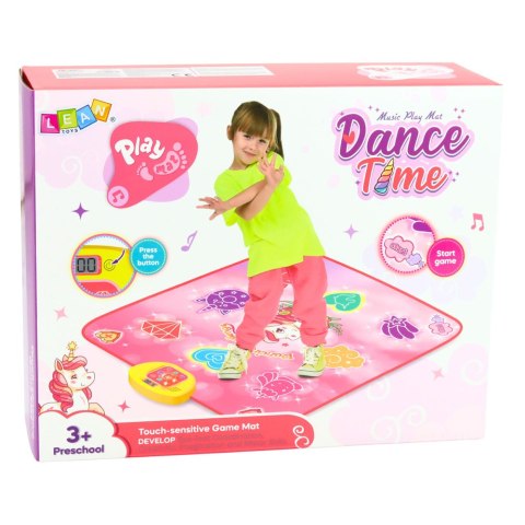 Mata Taneczna Muzyczna Interaktywna Jednorożec Bluetooth 5 Trybów Różowa