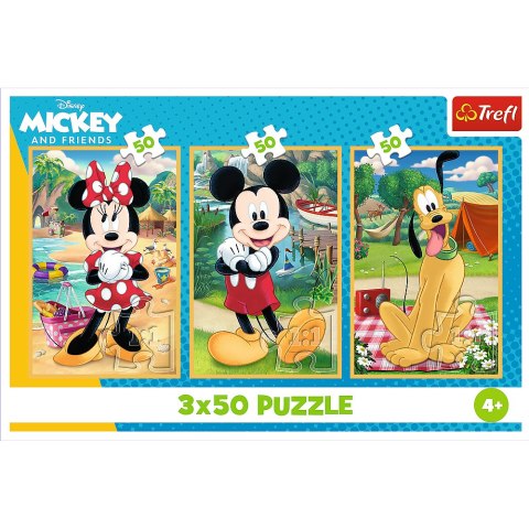 Puzzle - 3x50 - Myszki na wakacjach - Disney - Trefl 34881